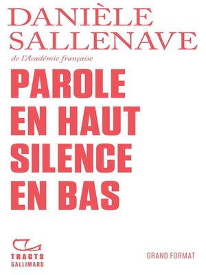 cover image of Parole en haut silence en bas
